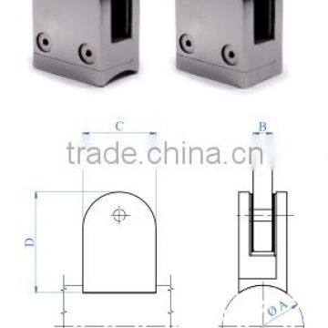 adjustable handraiil support , Handrail support for glass balustrade Wall to round post handrail support bracket for stair