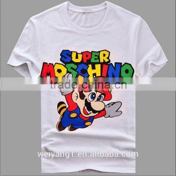 Wholesale Fashion Printed O-neck Women Men Summer T-shirt With Shortsleeves