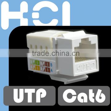 Network Solution Cat 6 UL 90Degree 110 IDC RJ45 UTP Modular Keystone Jack