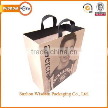 2015 new design fashion printing laminated paper shopping gift bag