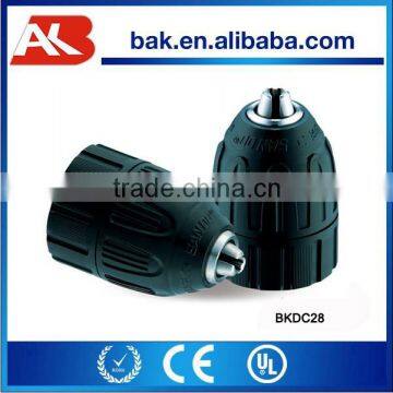 Light duty keyless drill chuck for key type