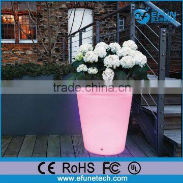 outdoor/indoor led decorating garden flower pot,plastic led flower pot