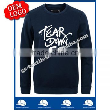 Men's Printed Round Neck Fleece Sweater Supplier