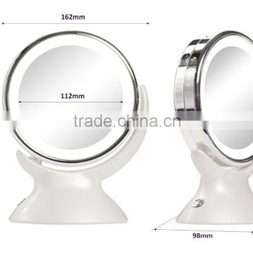 5x Magnification LED Lighted Collection Mirror, Polished Chrome Finish