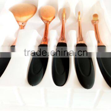 2017 Hot Sale 10pcs Cosmetic Brush Foundation Oval Makeup Brush Set photo-6