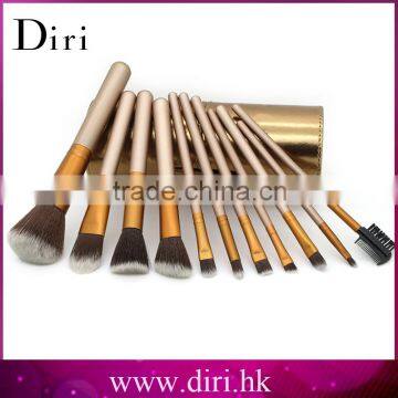 Gold luxury 11pcs professional cup holder makeup brush set