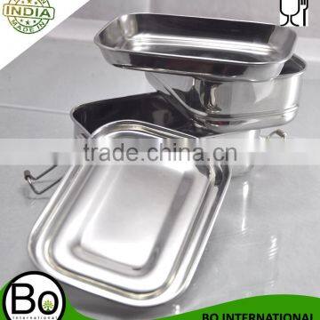 lunch box stainless steel double layer