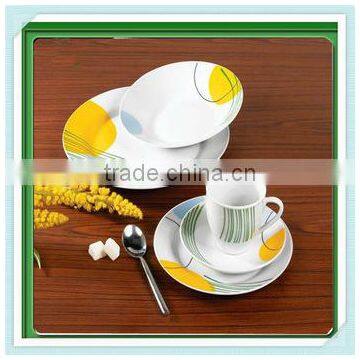 Ceramic plates with flower decoration, flower pattern ceramic plates, household dinnerware Ceramic Plate with customized logo