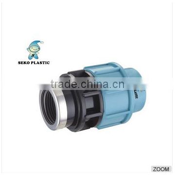 seko factory PP compression quick pipe fitting female adaptor/PP compression fitting female thread adaptor