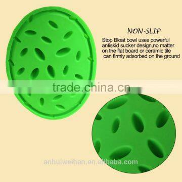 Alibaba best sales high quality food grade silicone durable slow pet bowl