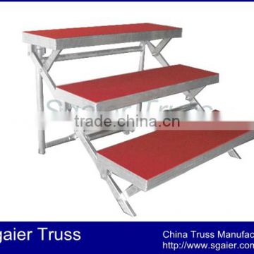 aluminum 4 step choral riser portable flexible platform