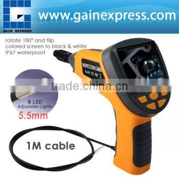 3.5" LCD Video Inspection 5.5mm Camera Handheld Industrial Endoscope 1M Cable Pipe Borescope 6 LED Snakescope