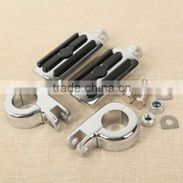 32mm 1 1/4" Engine Guard Foot peg Kit For Softail Dyna Fatboy Sportster