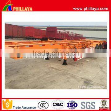 China 3 axles 40ft container semi trailer widely used new condition low price 20ft 40 feet flatbed truck trailer made in china