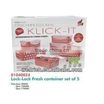 Lock-Lock Fresh container set of 5 01040024