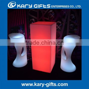 outdoor led light bar table pe plastic table lumineuse