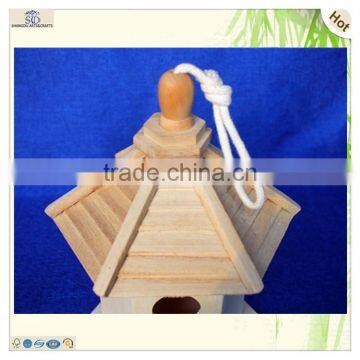 Handmade Oem Diy Paulownia Wood Cage Nest Birdhouses photo-4
