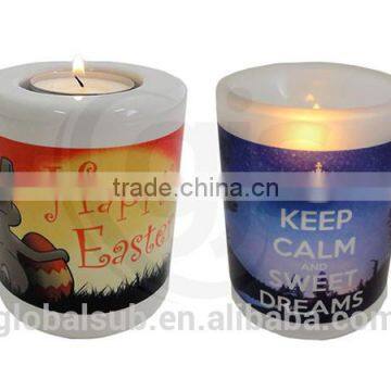 Sublimation Ceramic Candle Holder Heat Transfer Party Favors