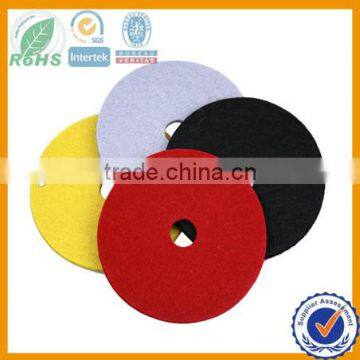 Wool disc polishing