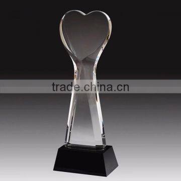 Custom Craft Gifts Blank k9 Heart Crystal Awards photo-3