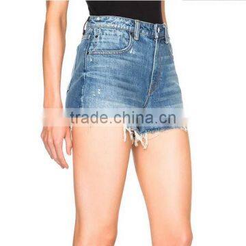 2017 Summer New Fashion High Waist Denim Blue Summer Sexy Hot Short Pants for Girls photo-2