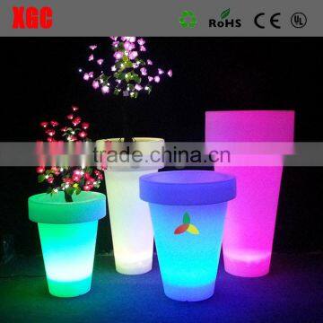 Lighting up plastic decorative flower pots, outdoor flower pot GD120