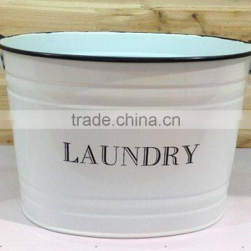 Laundry Bucket with Black Rim