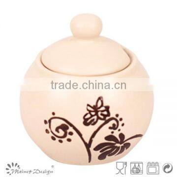 Stoneware Dinnerware Sugar Bowl Coffee Creamer Container photo-3