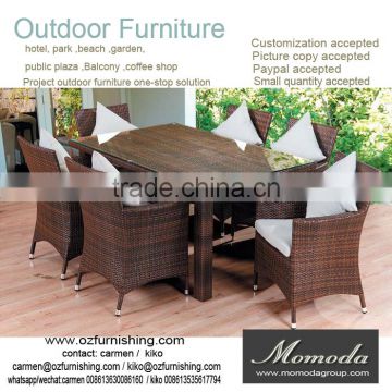 9057 outdoor furniture customized suppliers Foshan alidababa factory accept paypal dining table and chair for coffee shop