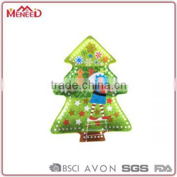 Xmas Tree shaped non slip wholesale plastic plate christmas tree decorations