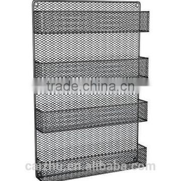 Kitchen Wall Door Mounted Large Capacity 4 Tiers Mesh Spice Rack Shelves Storage Organizer