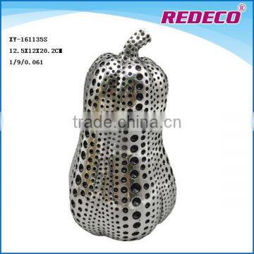 Resin halloween silver pumpkin decoration