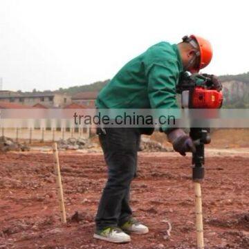 Handheld Petrol Powered Guardrail Fence Vibrating Post Driver Hammer Portable Gasoline Excavator Piling Machine photo-2
