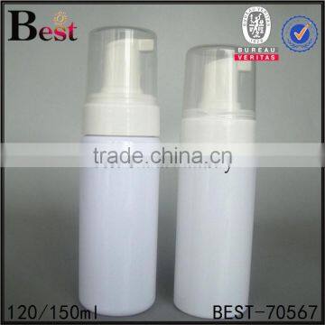Hot Sale Cosmetic 120ml 150ml White Plastic Foam Pump Bottle Lotion Shampoo Cleanser pp Plastic Foam Pump Bottle Pet White Cover photo-5