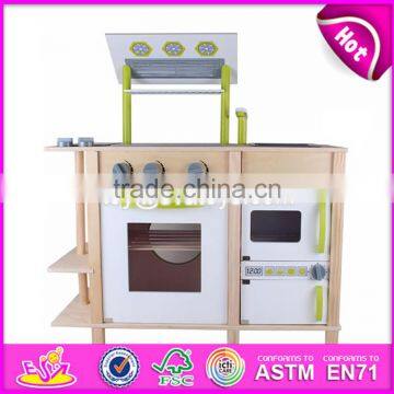 2017 New Design Children Pretend Play Toy Wooden Kitchen W10C255 photo-2