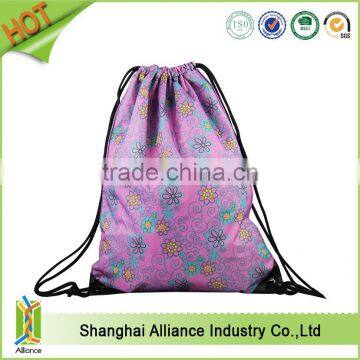 210D Polyester Drawstring Pouch Backpack Travel Bag