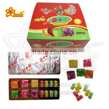 6 Pcs of Sugus and 8 Pcs of Bubble Gum Candy