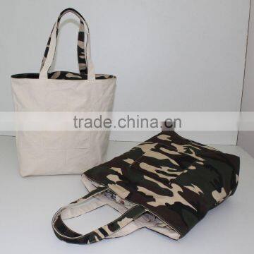 Hotsale 12 OZ Natural Canvas Reversible Bag With One Pocket photo-2