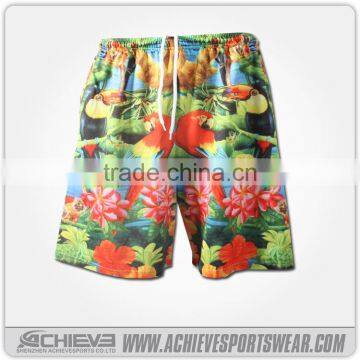 2015 summer cool dye sublimation printed couple beach shorts