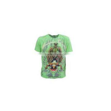 100% cotton discharge printed T-shirt