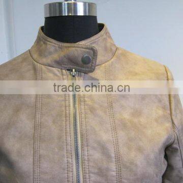 Pu Leather Jacket Design Ladies pu Leather Material photo-3