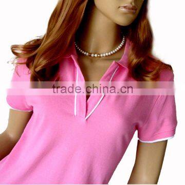 Fashion new design Ladies plain Polo Shirt