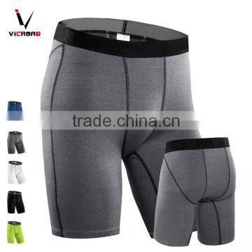 Wholesale polyester comfortable gym mens tight fitness sport shorts