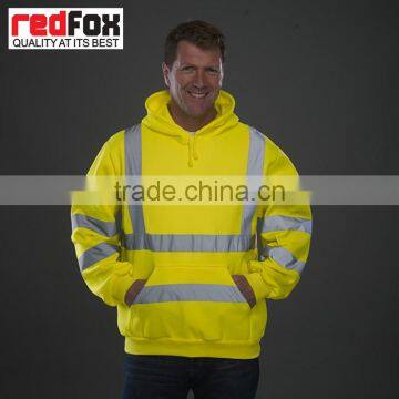 High Visibility Reflective Safety Custom Fleece Hoodie photo-2