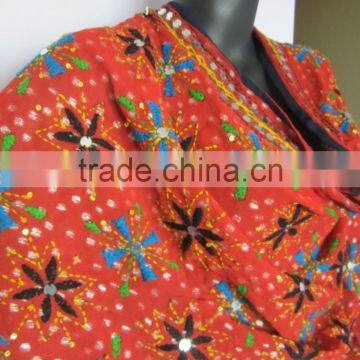 Hand Embroidered PHULKARI GEORGETTE DUPATTA SHAWL Handicraft photo-4