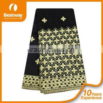 2015 Champagne Lace Wedding Dresses Latest Fashion Bestway Textile African Raw Silk George Fabric photo-6