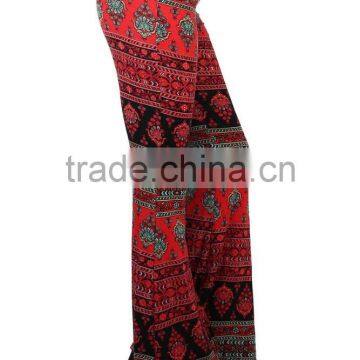 MGOO New Arrival Custom Print Velvet Leggings Flare Leg Opening Vintage High Waist Polyester Spandex Pants photo-6