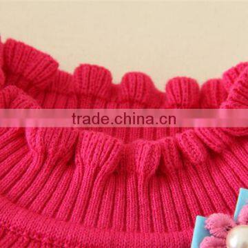 Hot New Products Sweaters High Quality Glassic Rose Red Children Sweater Appliqued Girls Sweaters photo-4