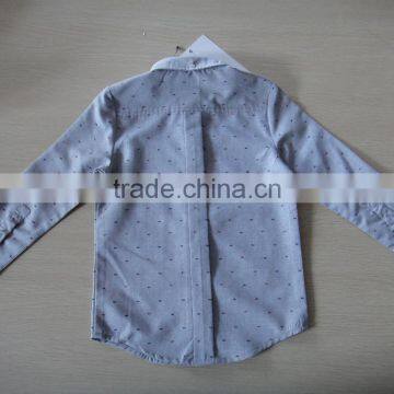 TC Fabric Printed Stand Collar Boys Shirt Long Sleeve photo-4