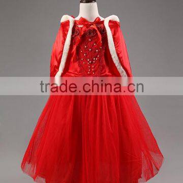 Children Dress Autumn Snow Romance 2016 New Girls Ice Cap Christmas Two Piece Shawl Dress photo-2